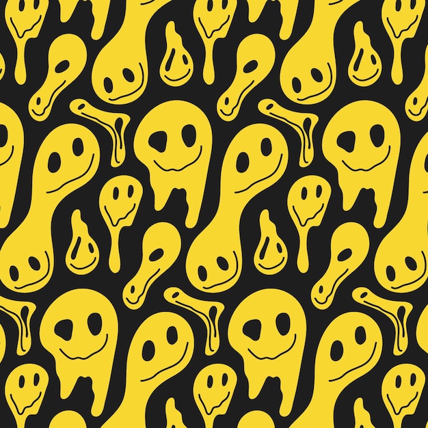 Colorful smile emoticons pattern