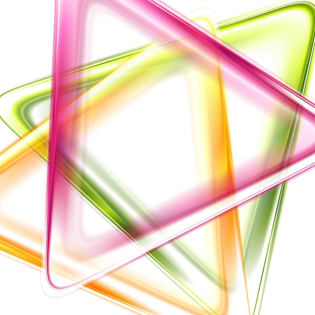 Colorful smooth triangles tech abstract background Vector design