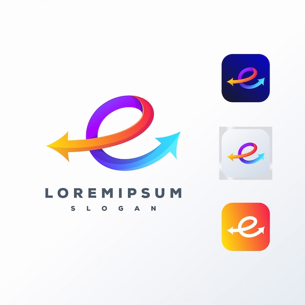 Colorful social media logo design ready to use