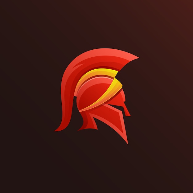 Colorful spartan logo design 