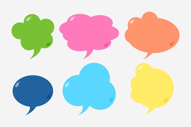 Colorful speech bubble design