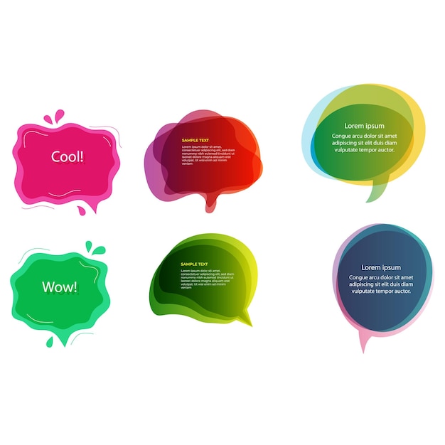 Vector a colorful speech bubble with the word cool on it