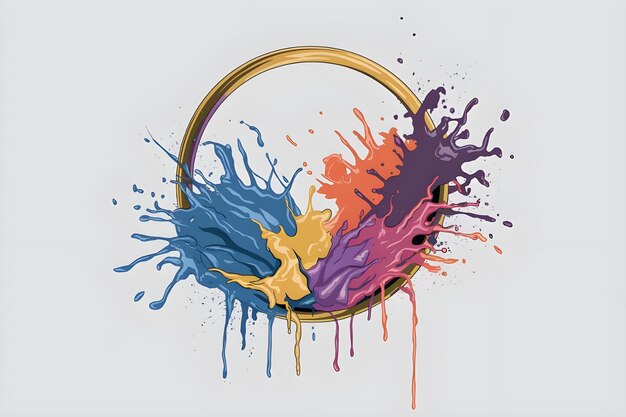 Vector colorful splashes of paint