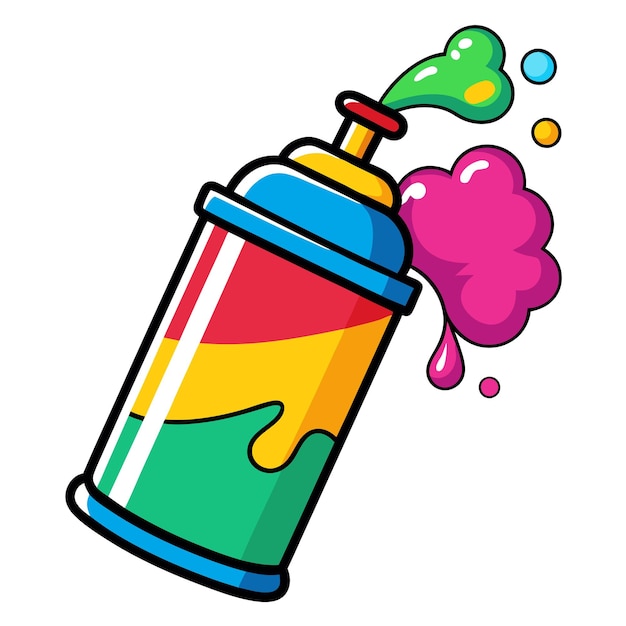 Vector colorful spray clipart vector art and illustration