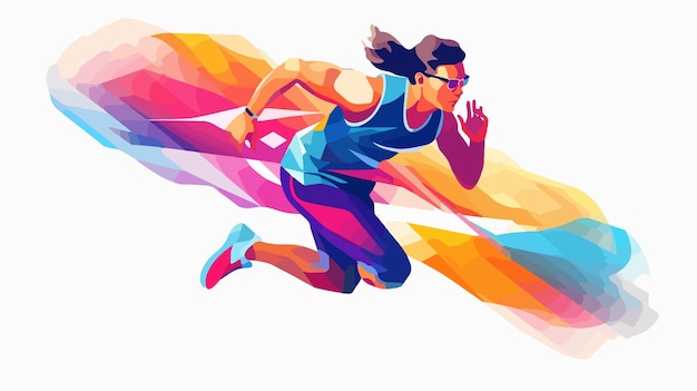 Vector colorful sprint flat vector icon illustration