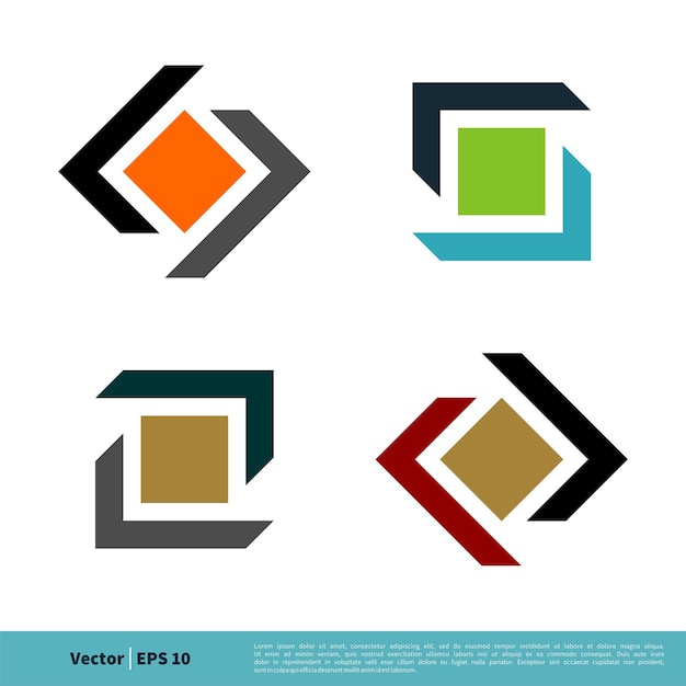 Colorful Square L L Letter Icon Vector Logo Template Illustration Design Vector EPS 10