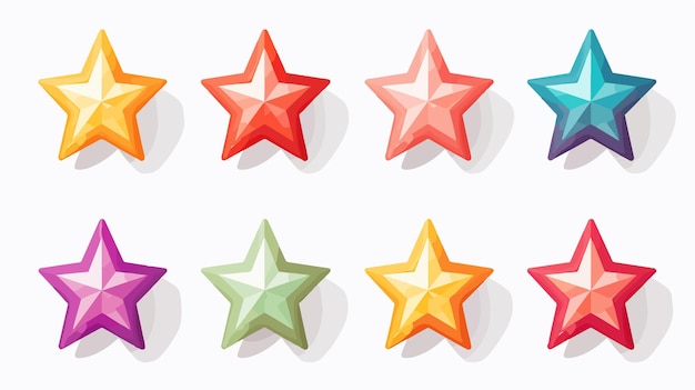 Colorful Star Templates Illustration for Creative Projects