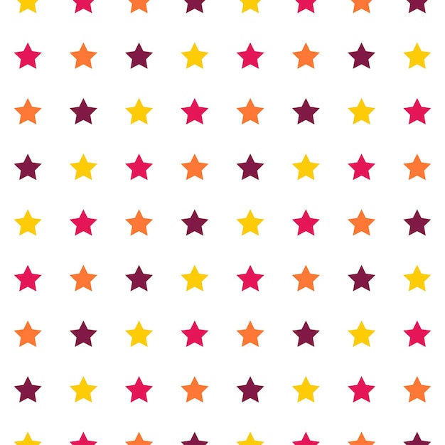 Colorful stars with white background. Seamles pattern with colorful stars.