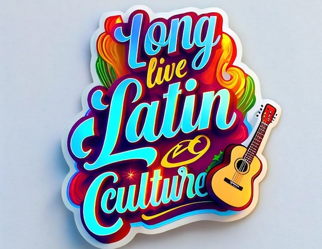 a colorful sticker that says long live culture