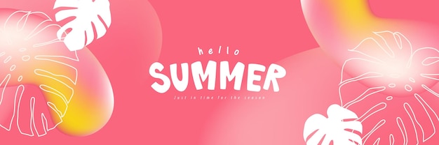 Vector colorful summer abstract background layout banners design