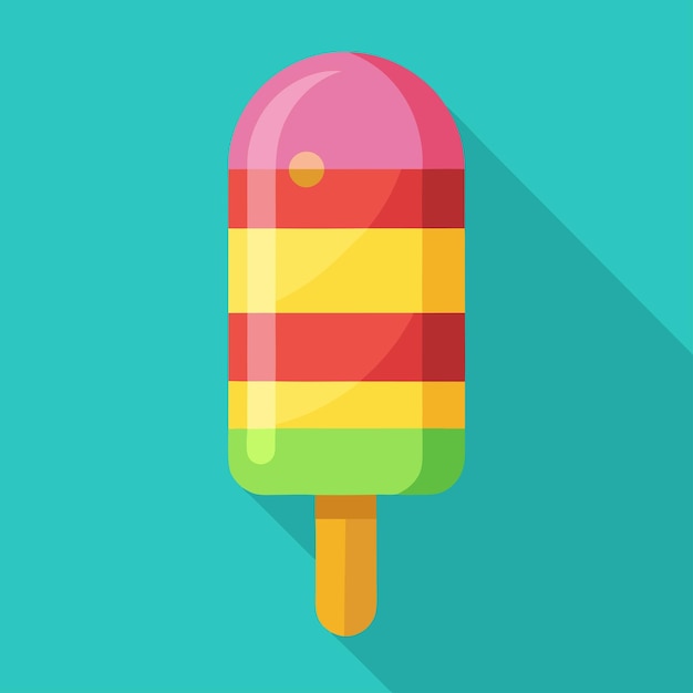 Vector colorful summer popsicles minimalistic ice cream popsicles