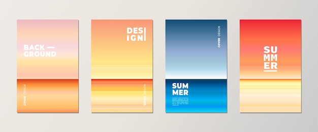 Colorful summer season background collection