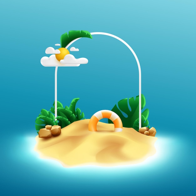 Colorful summer season holiday design background