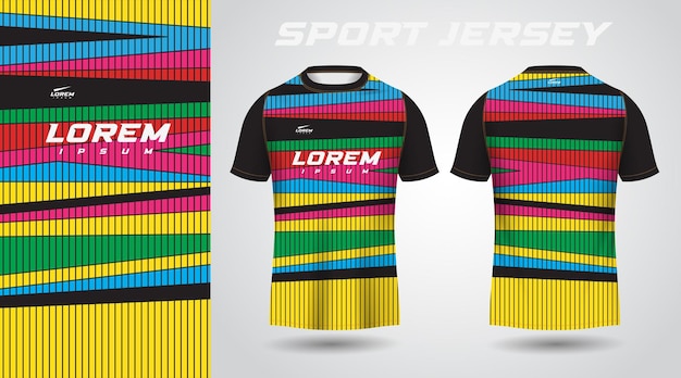 colorful t-shirt sport jersey design