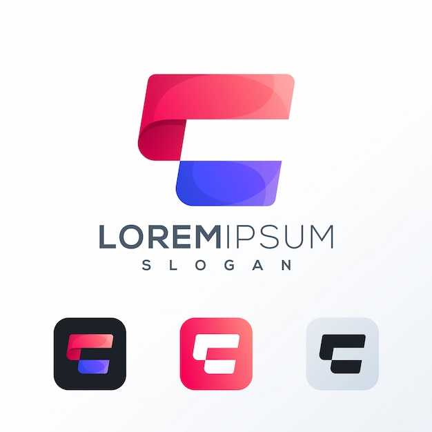 Colorful tech logo design