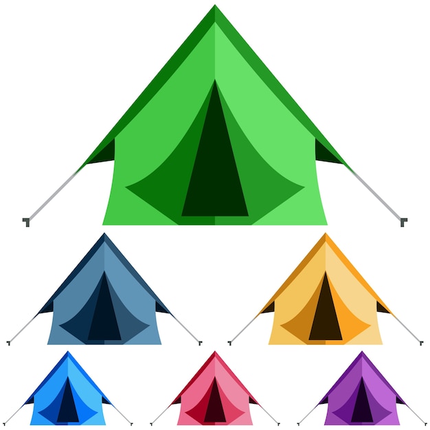 colorful tent element icon game asset