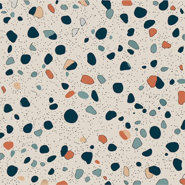 Vector colorful terrazzo pattern design