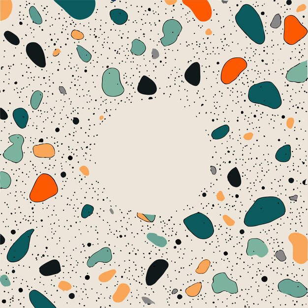 Vector colorful terrazzo pattern design