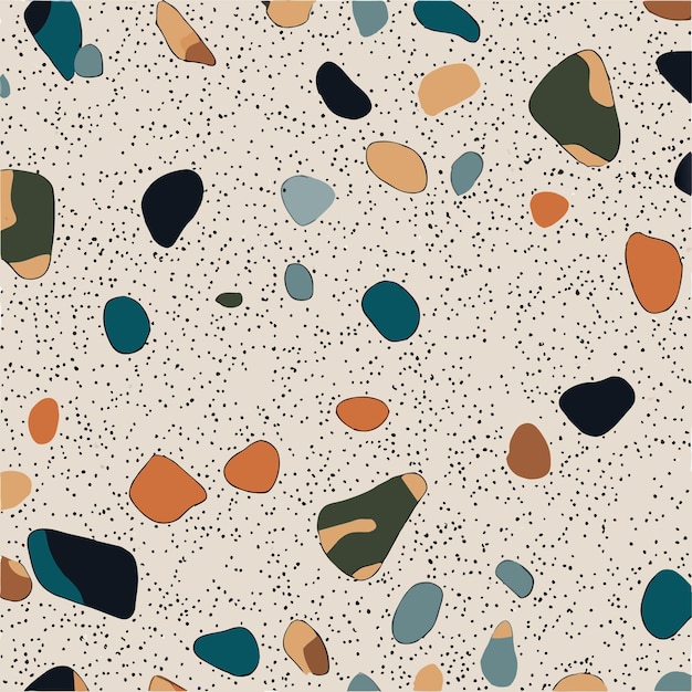 Vector colorful terrazzo pattern design