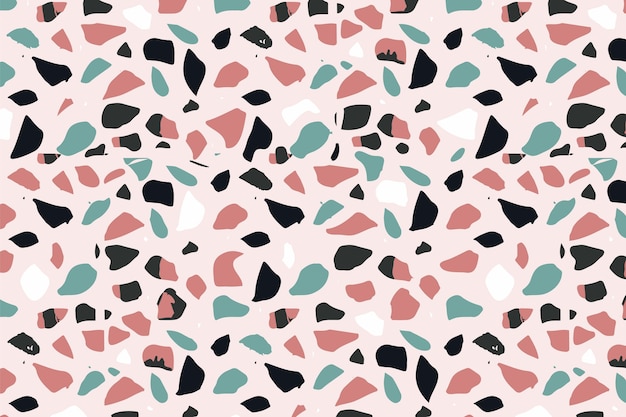 Colorful terrazzo pattern design