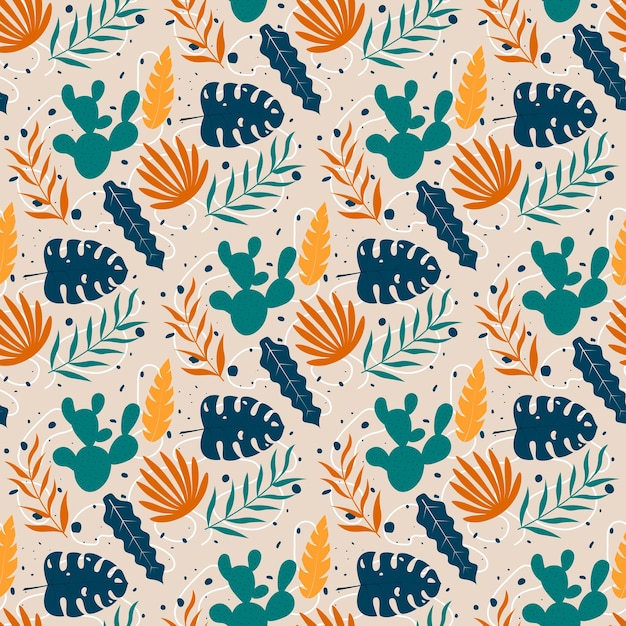 Colorful tropical seamless pattern