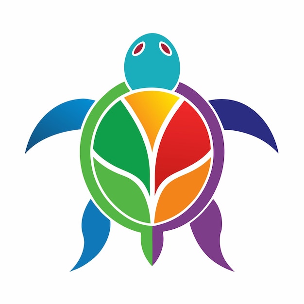 Vector colorful turtle logo vector illustration