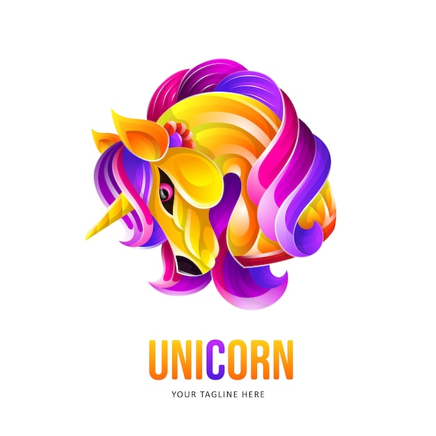 Colorful Unicorn Logo Design