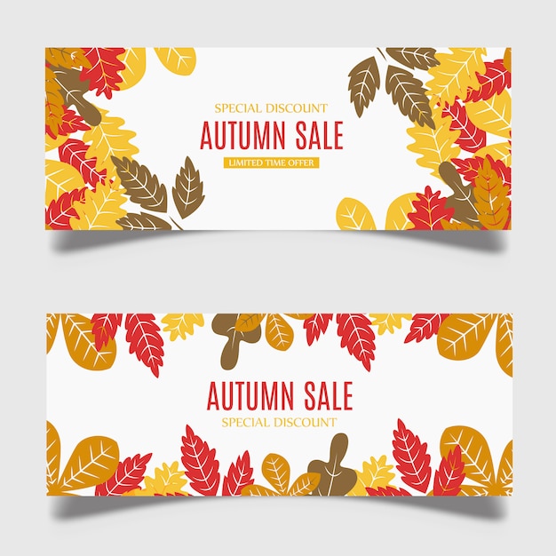 Colorful Vector Autumn Banner Design