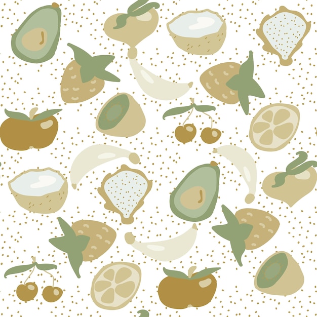 Colorful vector fruit pattern for textile, stationery, wallpaper, wrapping paper, web, scrapbook