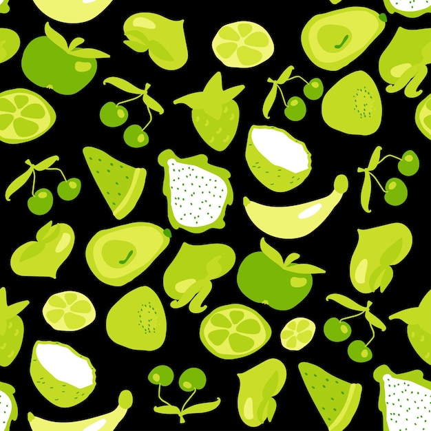 Colorful vector fruit pattern for textile, stationery, wallpaper, wrapping paper, web, scrapbook