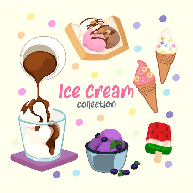 a colorful vector illustration of a delicious ice cream