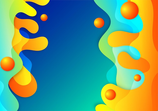 Colorful vivid vibrant gradient abstract background with geometric shapes