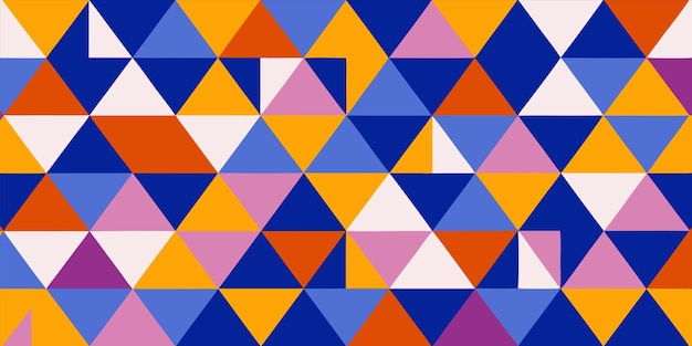 Vector a colorful wallpaper with a geometric pattern of triangles and triangles