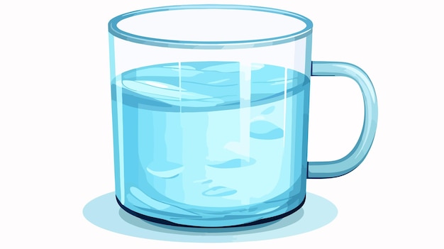 Colorful Water Cup Flat Vector Illustration Cartoon