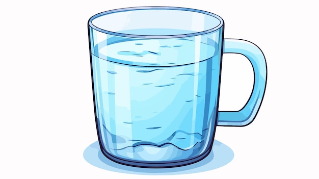 Vector colorful water cup flat vector illustration cartoon