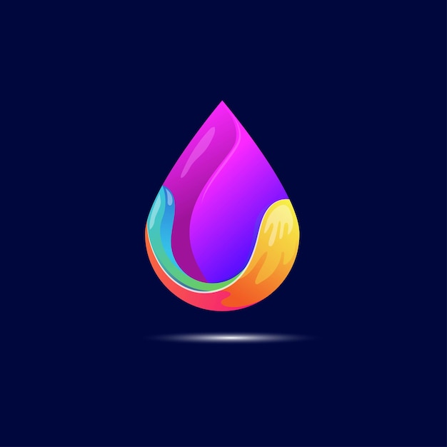 Colorful Water Drop Logo Design Vector