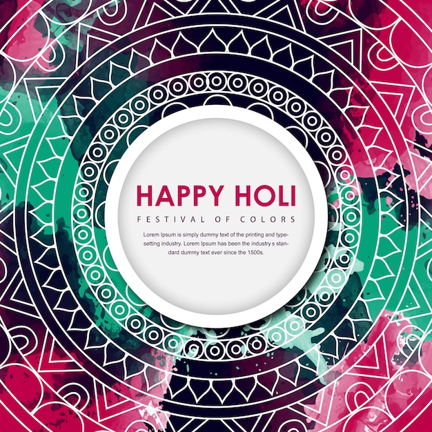 Vector colorful watercolor holi background