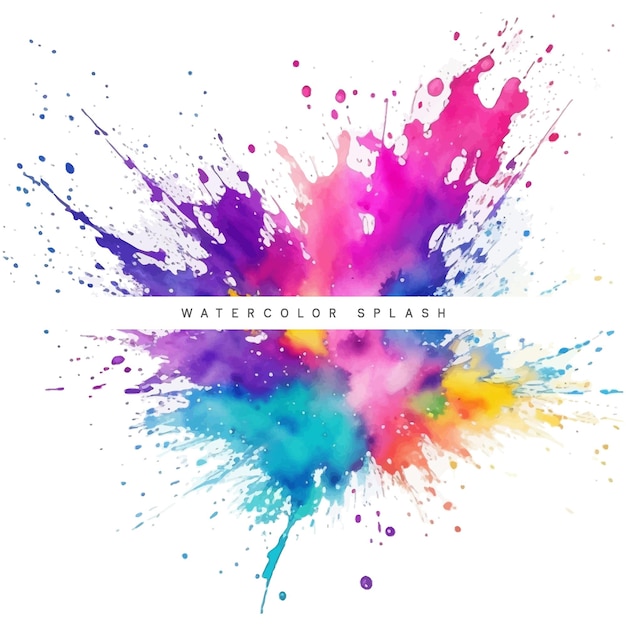 Colorful Watercolor splash vector