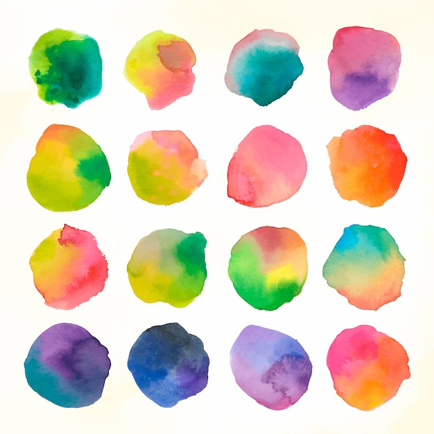 Colorful Watercolor Stain Collection