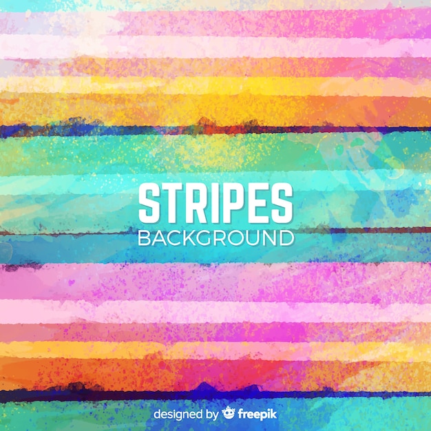 Colorful watercolor stripe background