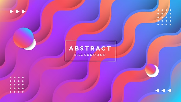 Colorful Wave Abstract Background Design