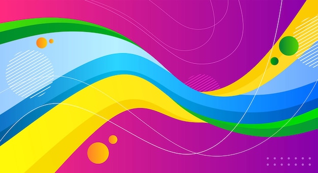 colorful wave background vector art