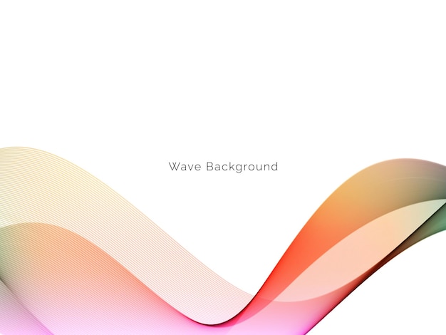 Colorful wave design modern background vector