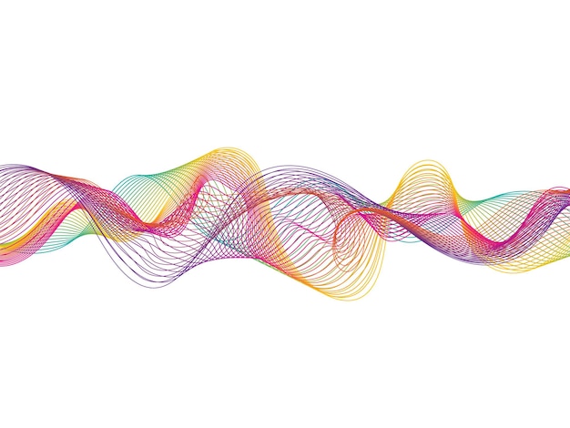 Colorful Wave Lines Abstract Background. Wallpaper. Vector Illustration