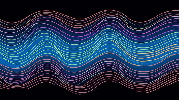 Vector a colorful wave with the words  light  on it