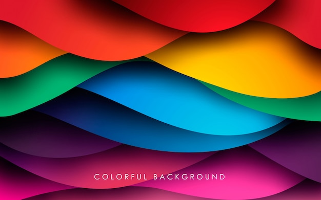 Colorful wavy fluid background