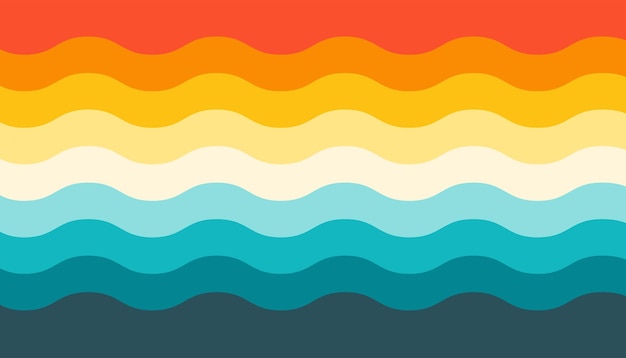 Colorful wavy line pattern background