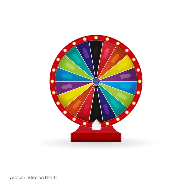 Colorful wheel of luck or fortune infographic. Vector illustration