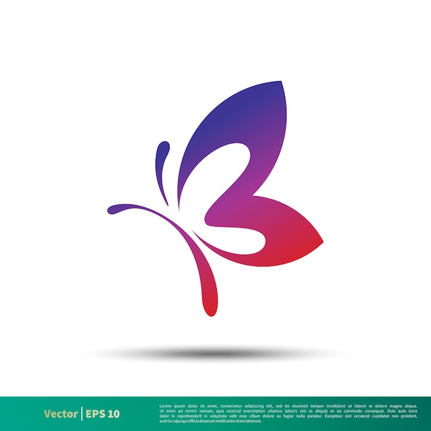 Colorful Wings Beauty Butterfly Vector Logo Template Illustration Design EPS 10