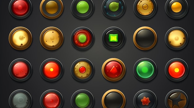 Colorful wodden buttons